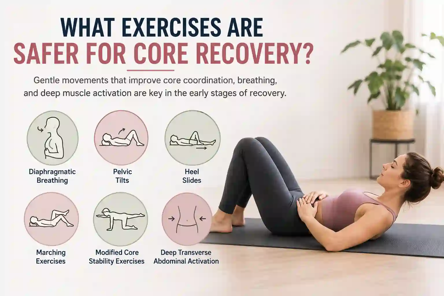 Which exercises may help diastasis recti Yeading?
